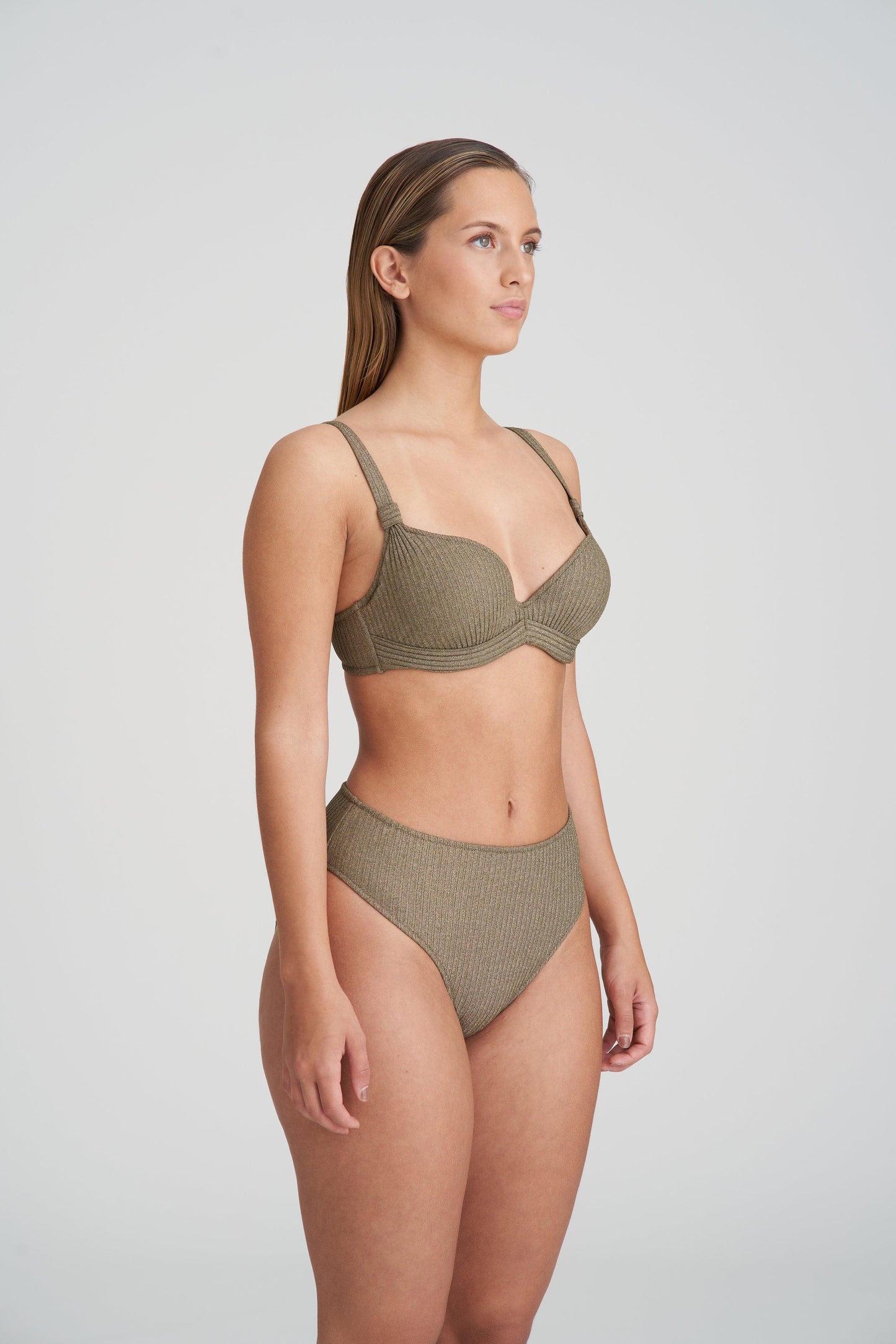 Marie Jo Swim Tinjis bikini tailleslip golden olive - Lingerie Valentijn