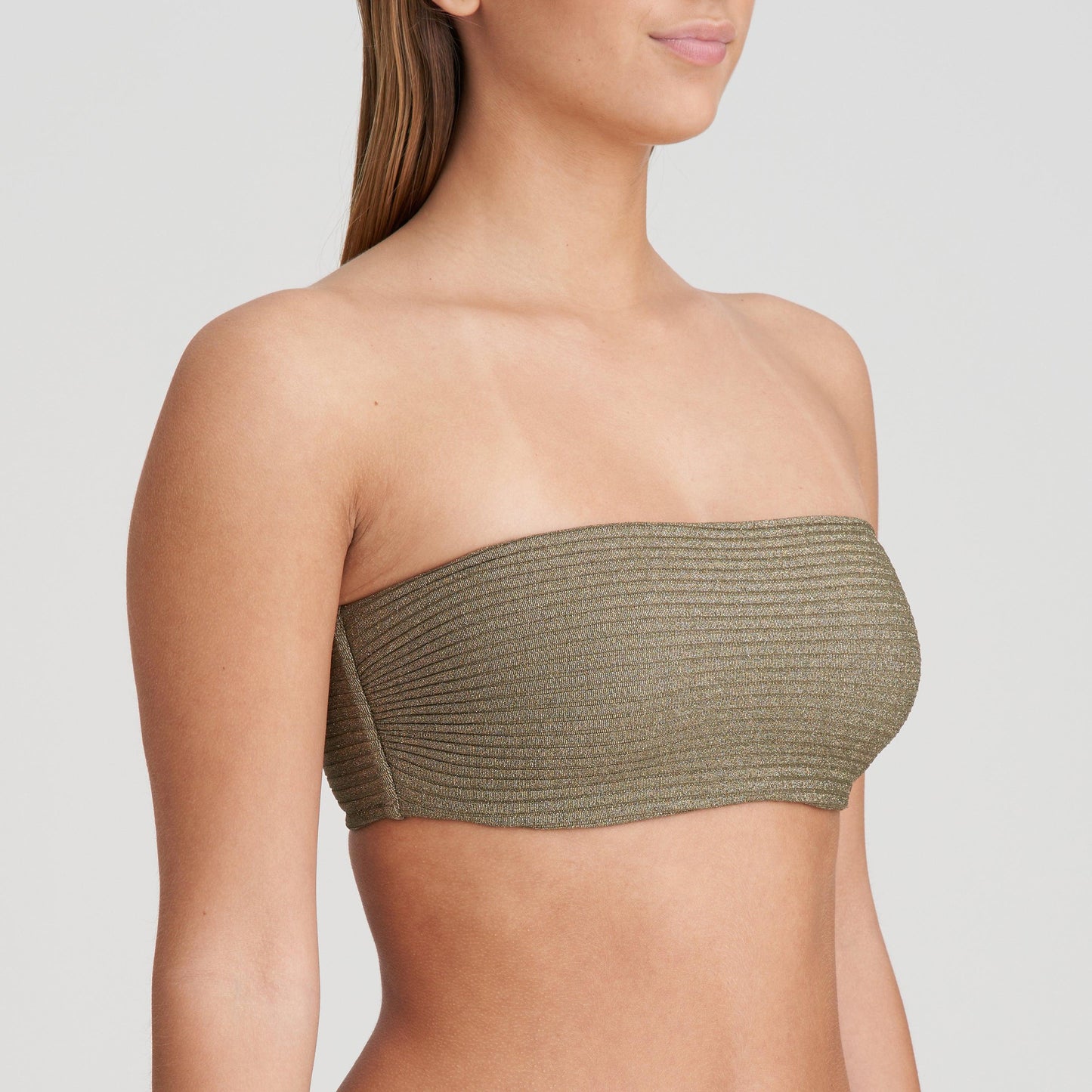 Marie Jo Swim Tinjis voorgevormde bikini strapless golden olive - Lingerie Valentijn