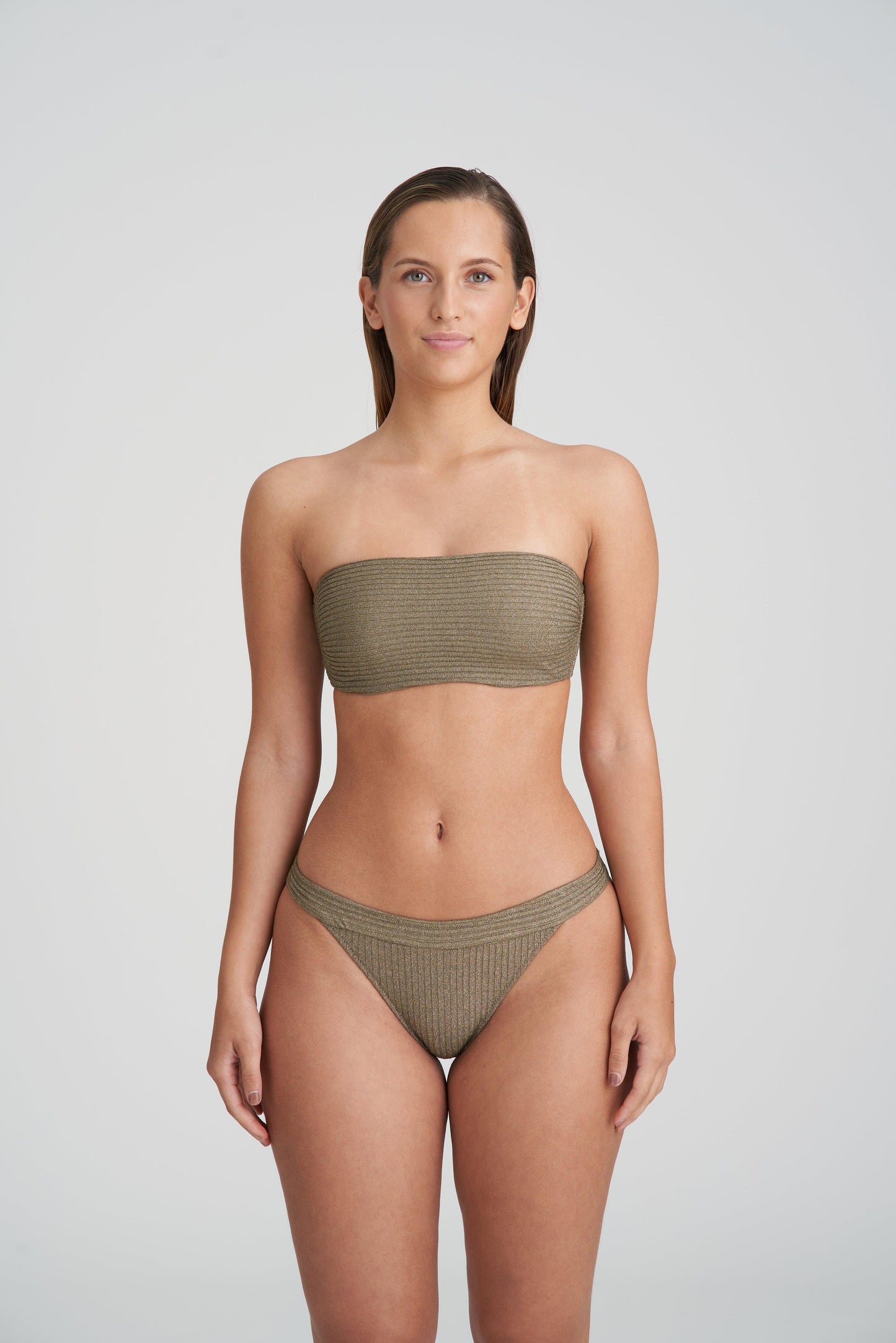 Marie Jo Swim Tinjis voorgevormde bikini strapless golden olive - Lingerie Valentijn