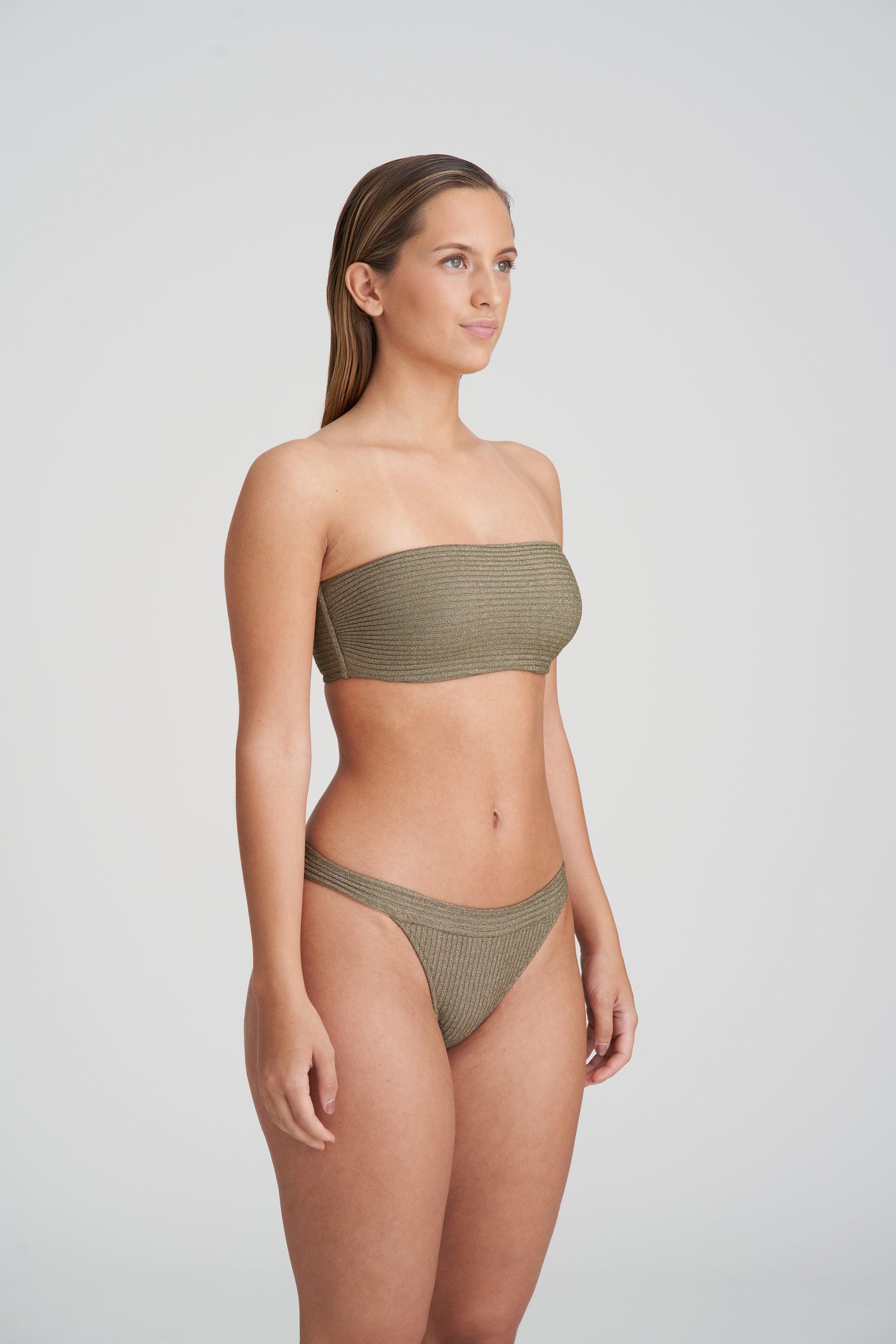 Marie Jo Swim Tinjis voorgevormde bikini strapless golden olive - Lingerie Valentijn