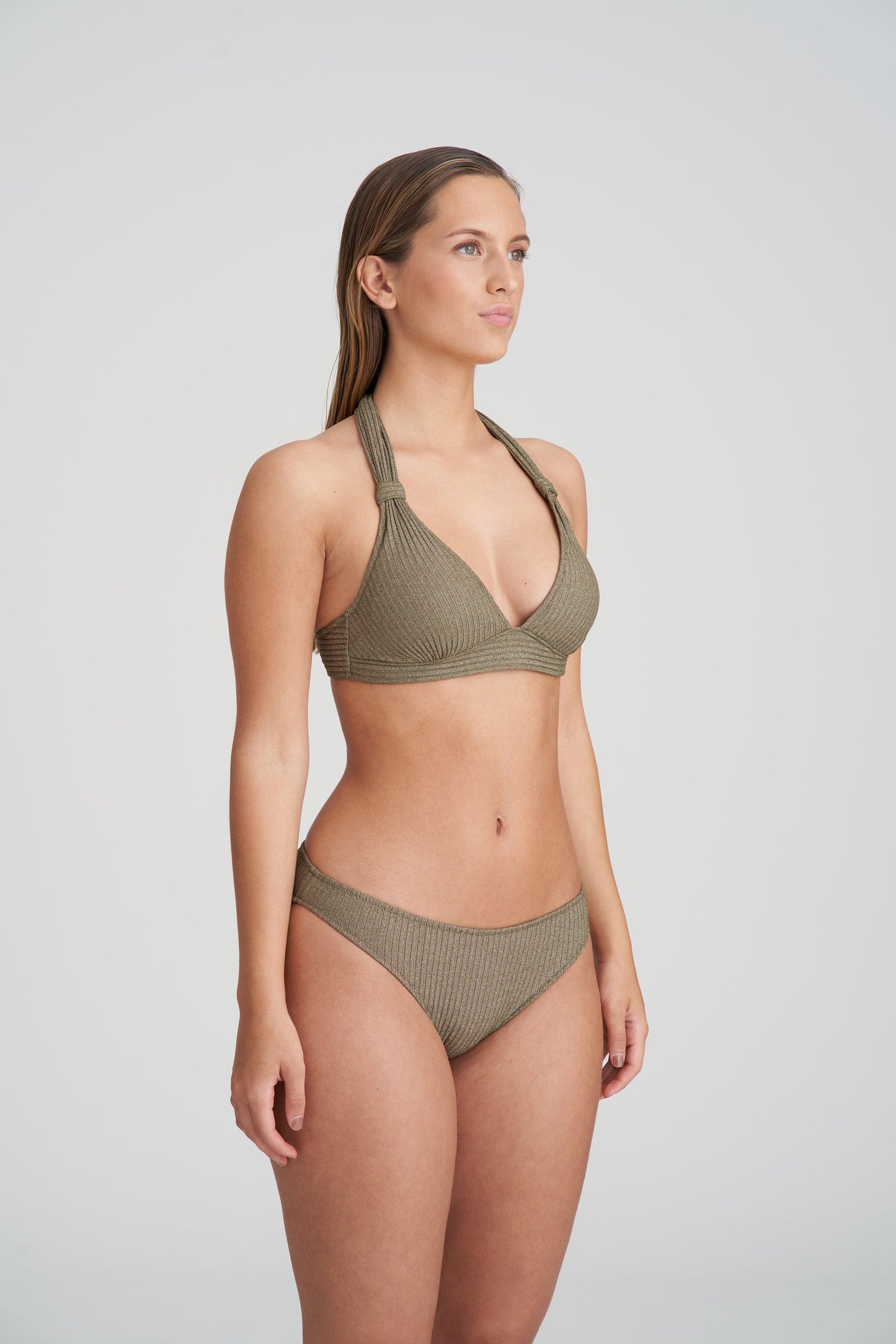 Marie Jo Swim Tinjis voorgevormde triangel bikini golden olive - Lingerie Valentijn