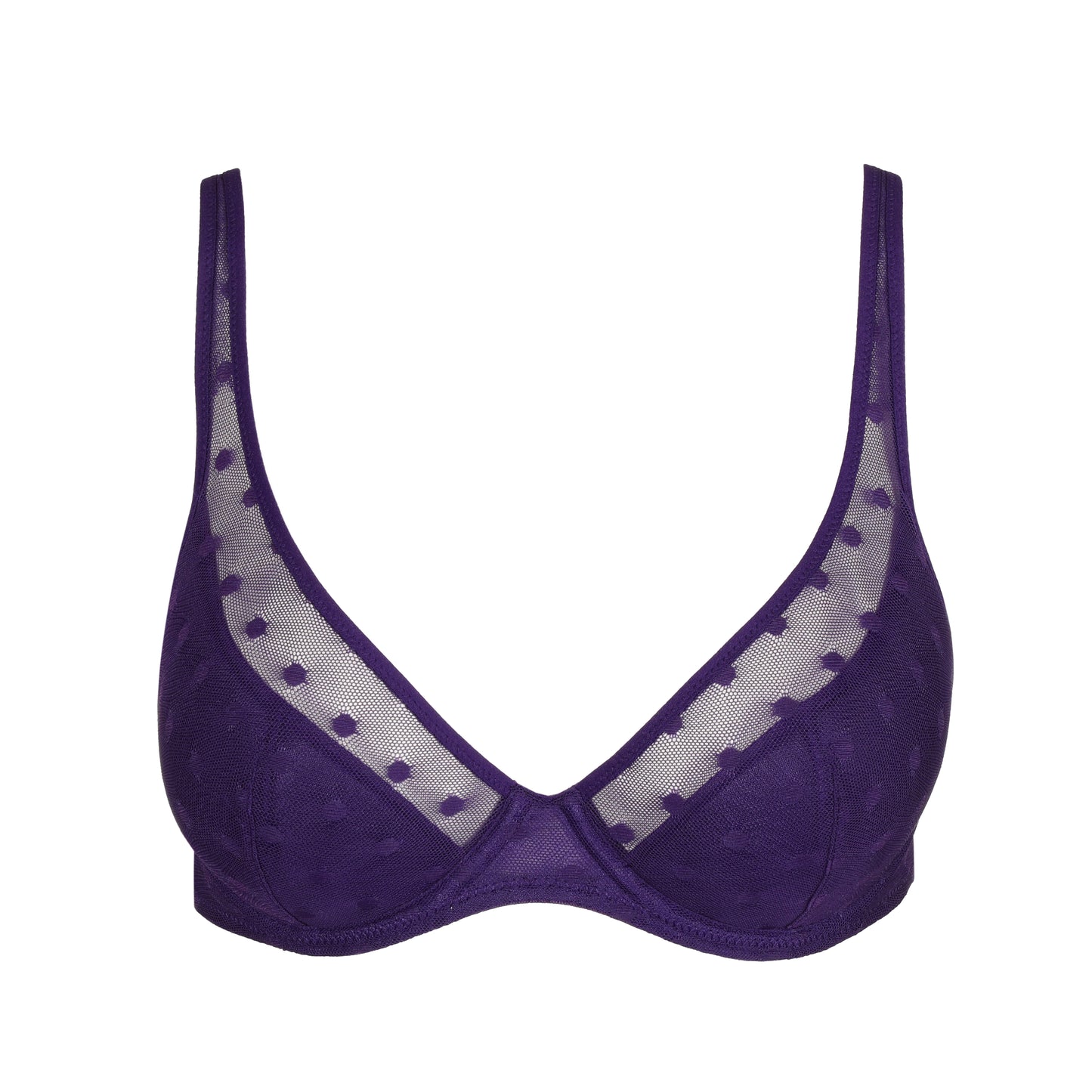 Marie Jo Tulio plunge bh halve mousse cups majestic purple