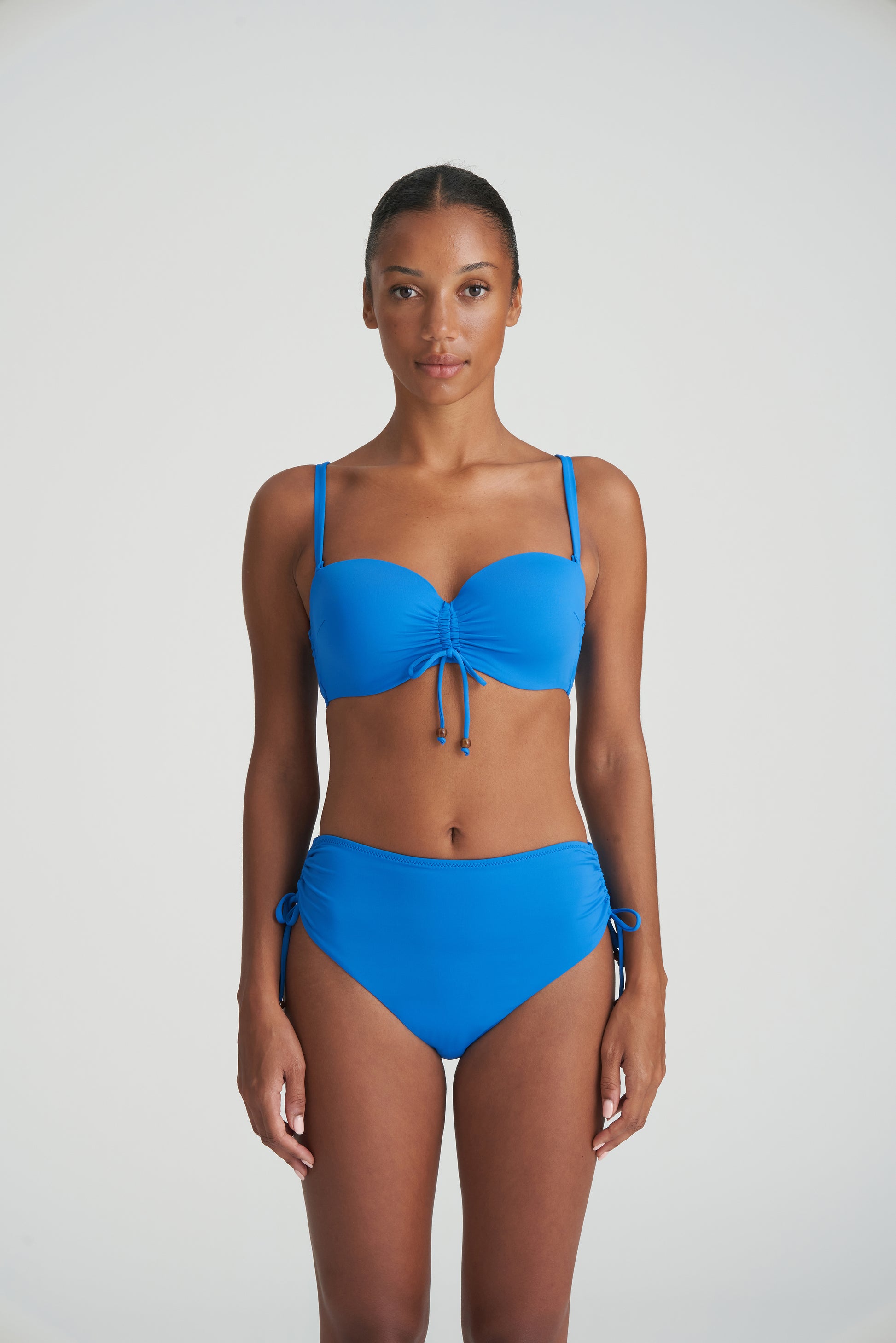 Marie Jo Swim Flidais bikini tailleslip met koordjes mistral blauw