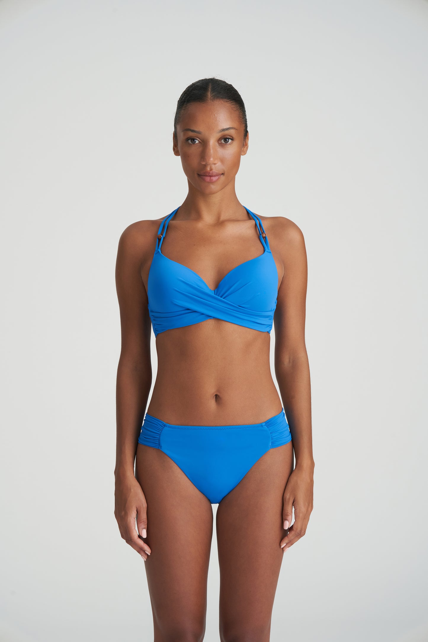 Marie Jo Swim Flidais voorgevormde plunge bikinitop mistral blauw