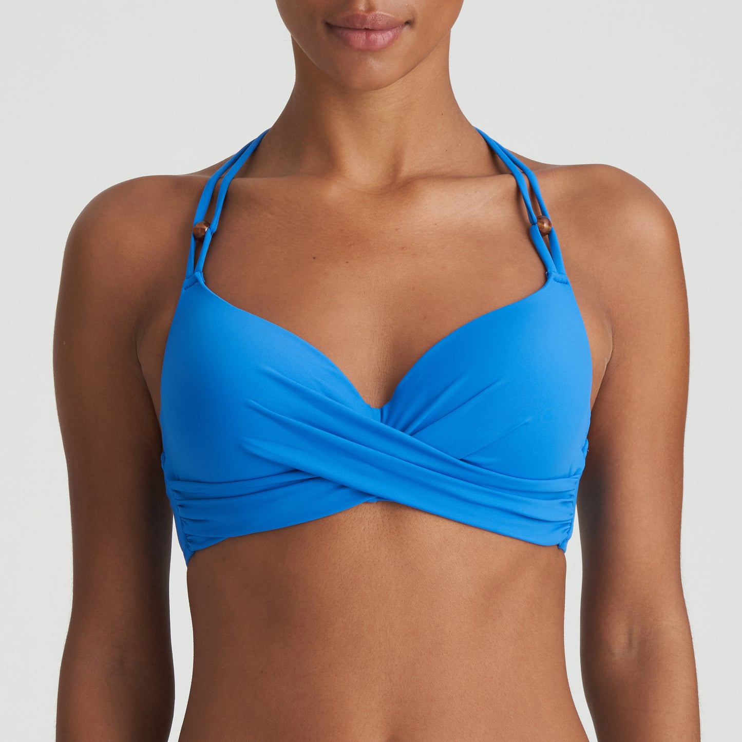 Marie Jo Swim Flidais voorgevormde plunge bikinitop mistral blauw