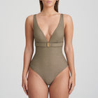 Marie Jo Swim Tinjis plunge badpak zonder beugels golden olive