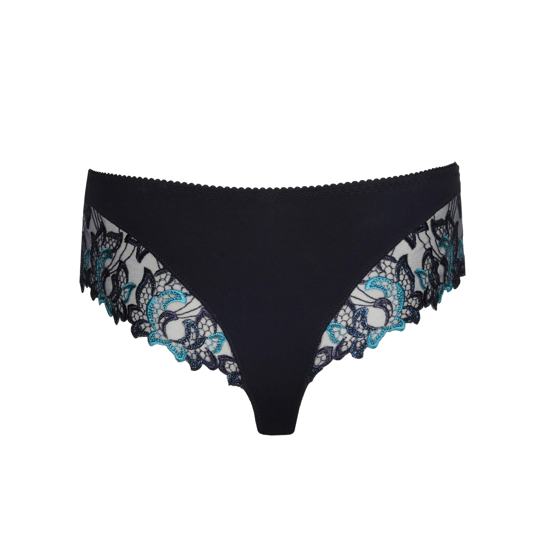 PrimaDonna Deauville luxe string velvet blue - Lingerie Valentijn