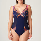 PrimaDonna Devdaha plunge body halve mousse cups velvet blue - Lingerie Valentijn