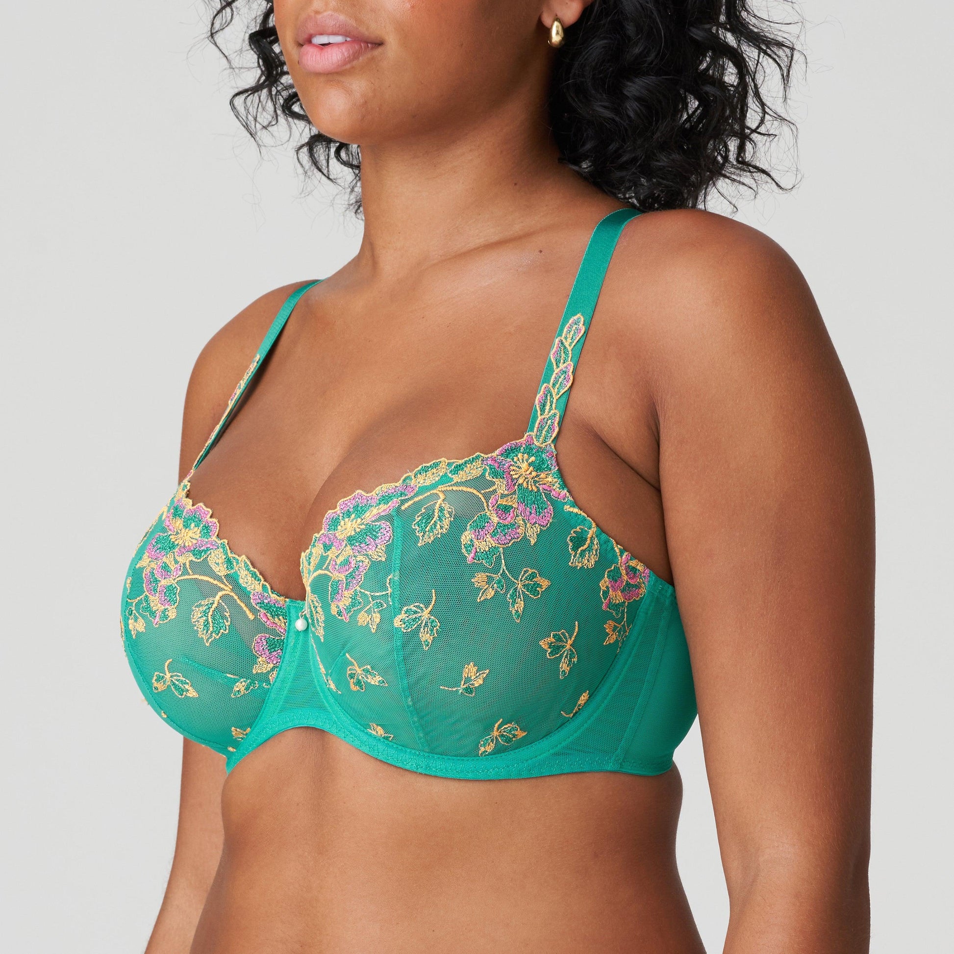 PrimaDonna Lenca balconette bh verticale naad Sunny Teal - Lingerie Valentijn