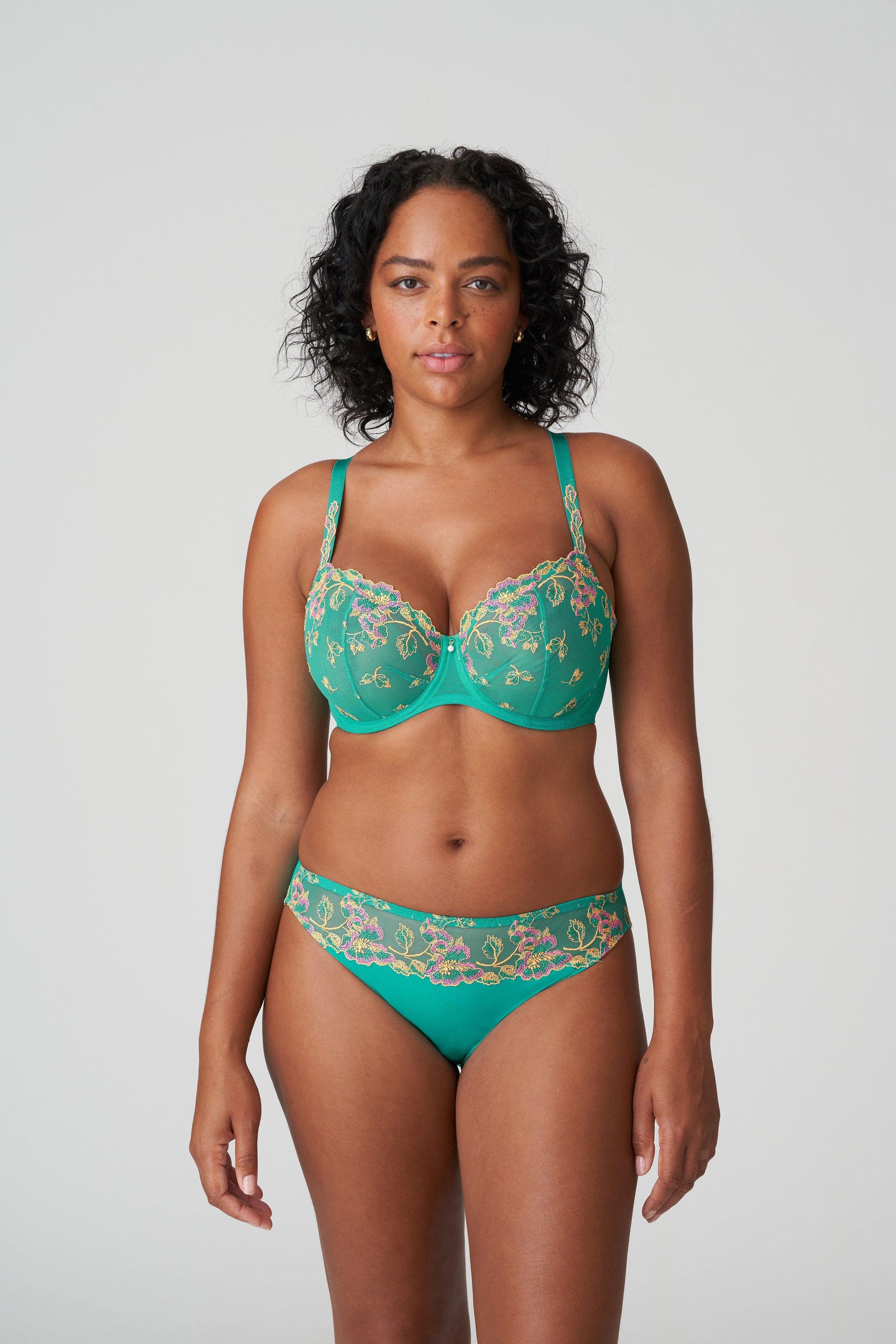 PrimaDonna Lenca balconette bh verticale naad Sunny Teal - Lingerie Valentijn