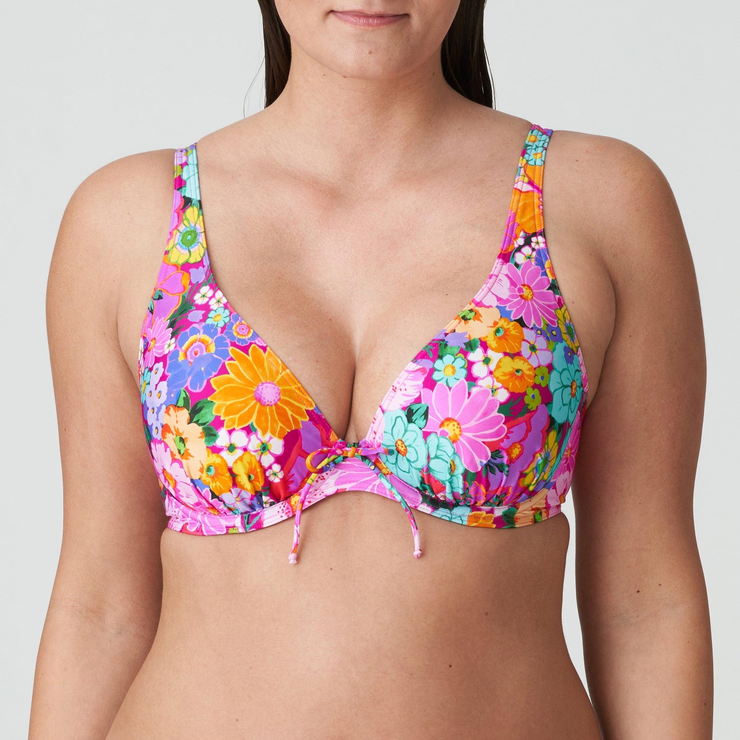 PrimaDonna Swim Najac plunge bikini halve mousse cup Floral Explosion - Lingerie Valentijn