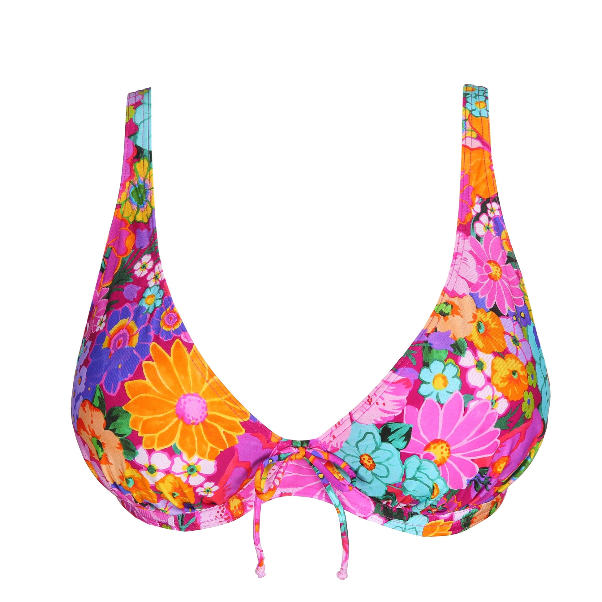 PrimaDonna Swim Najac plunge bikini halve mousse cup Floral Explosion - Lingerie Valentijn