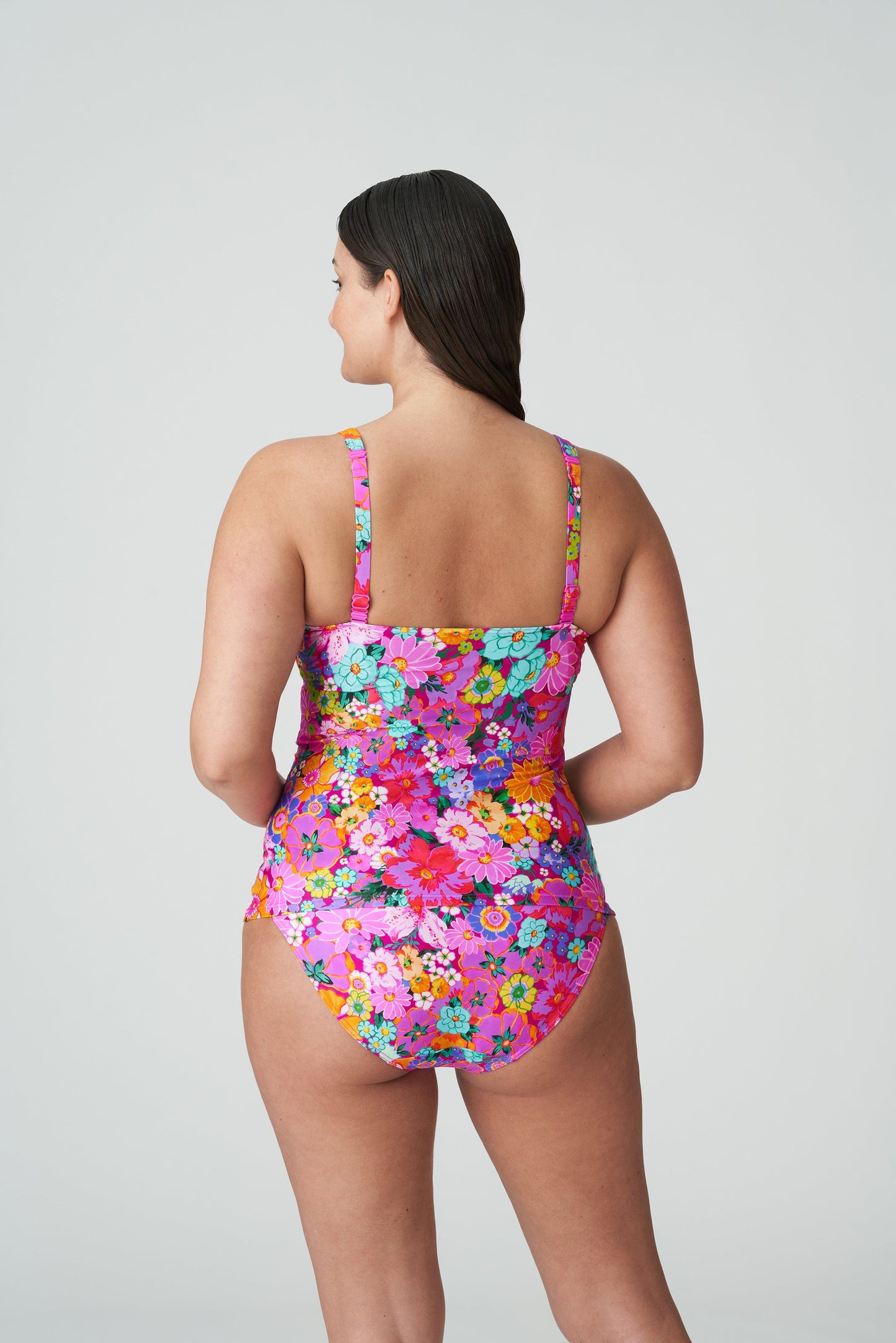 PrimaDonna Swim Najac plunge tankini halve mousse Floral Explosion - Lingerie Valentijn