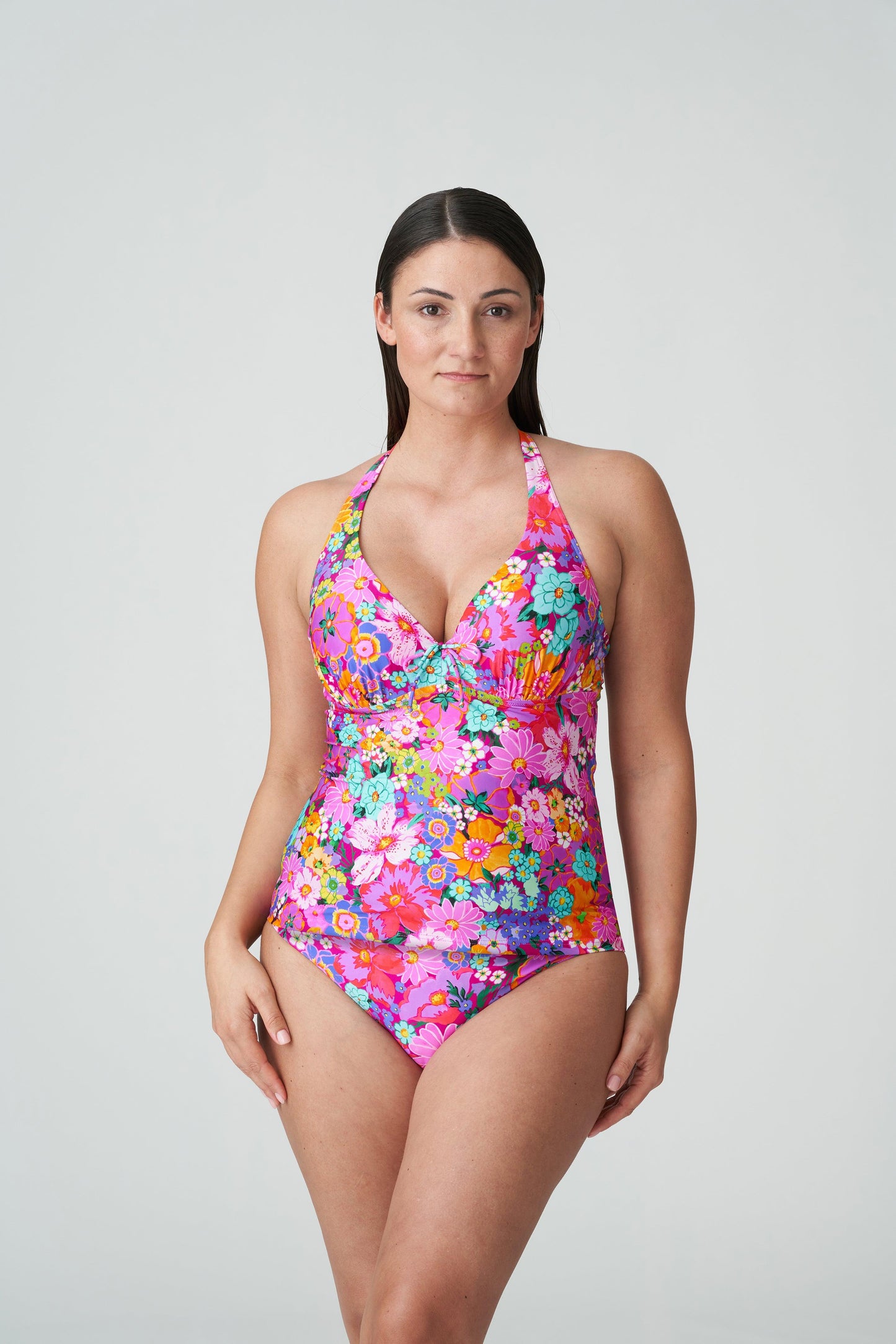 PrimaDonna Swim Najac plunge tankini halve mousse Floral Explosion - Lingerie Valentijn