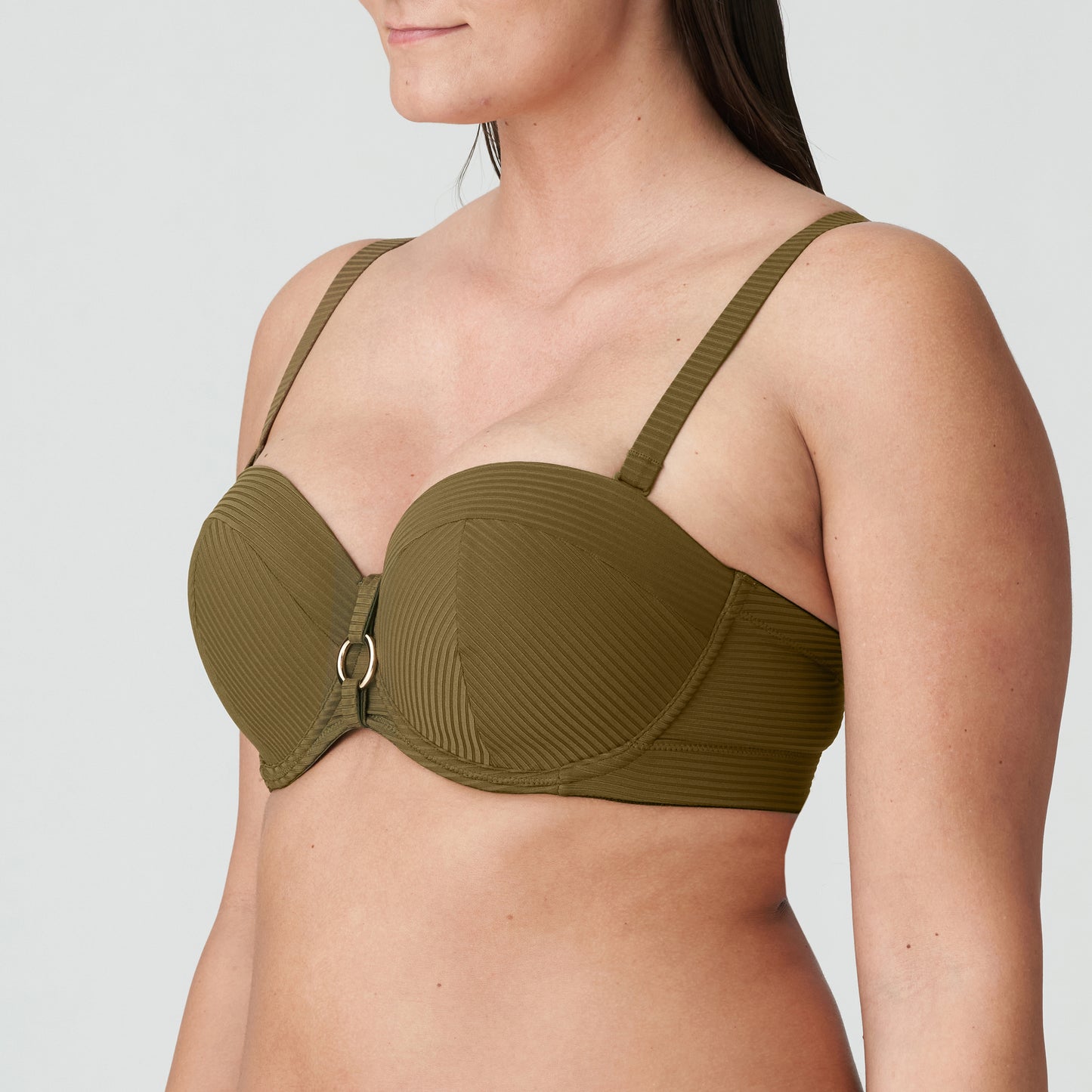 PrimaDonna Swim Sahara voorgevormde bikini strapless olijf