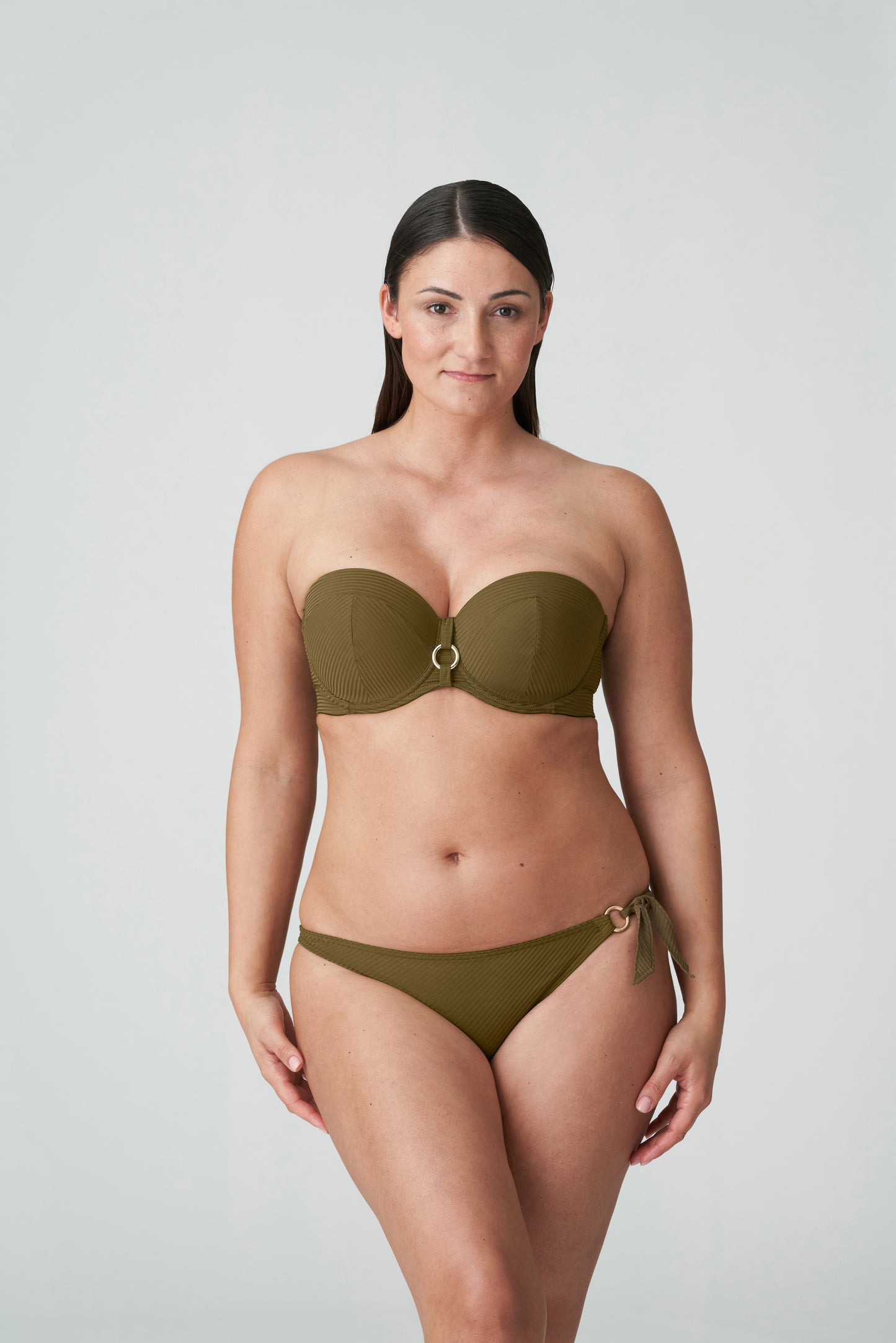 PrimaDonna Swim Sahara voorgevormde bikini strapless olijf