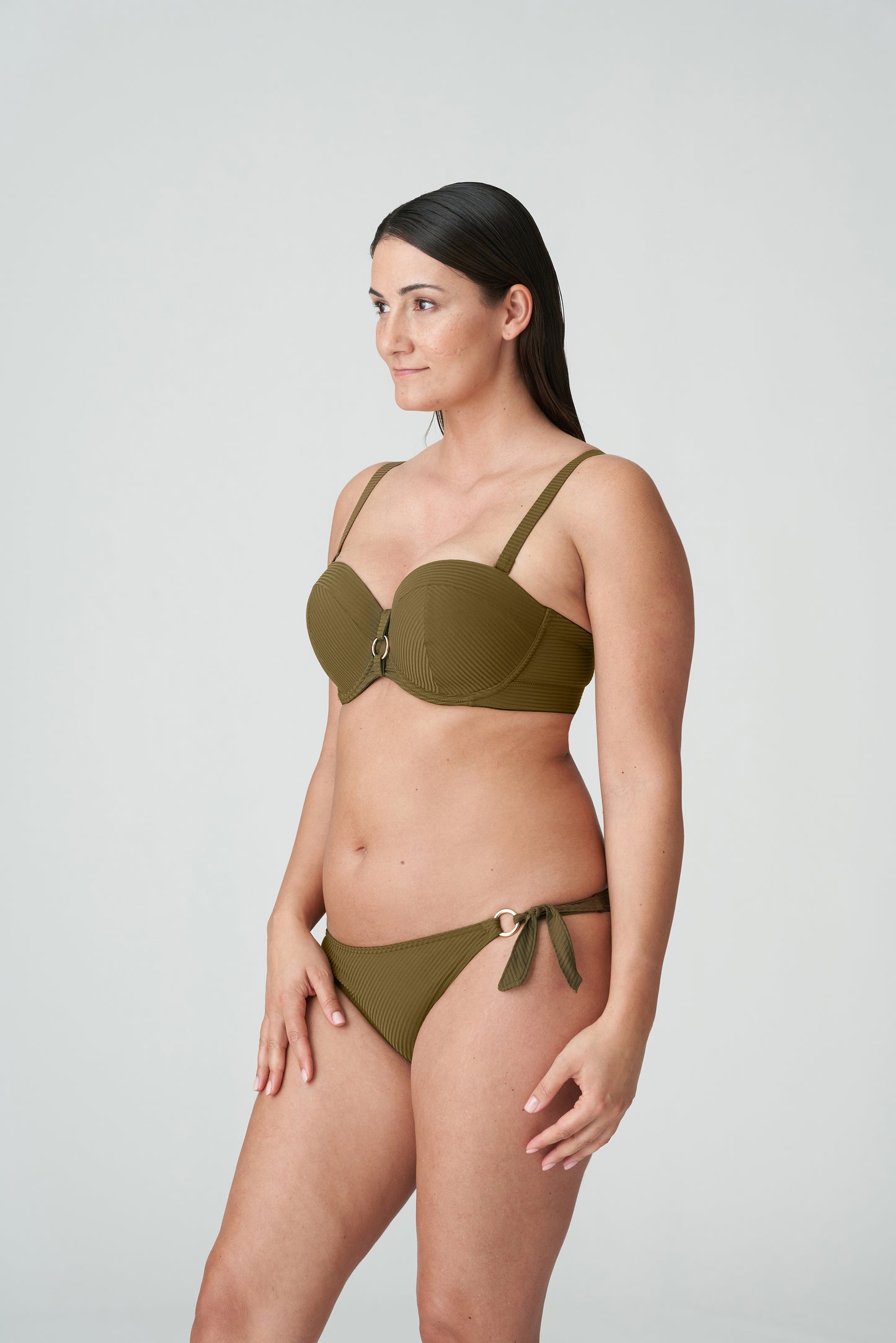 PrimaDonna Swim Sahara voorgevormde bikini strapless olijf