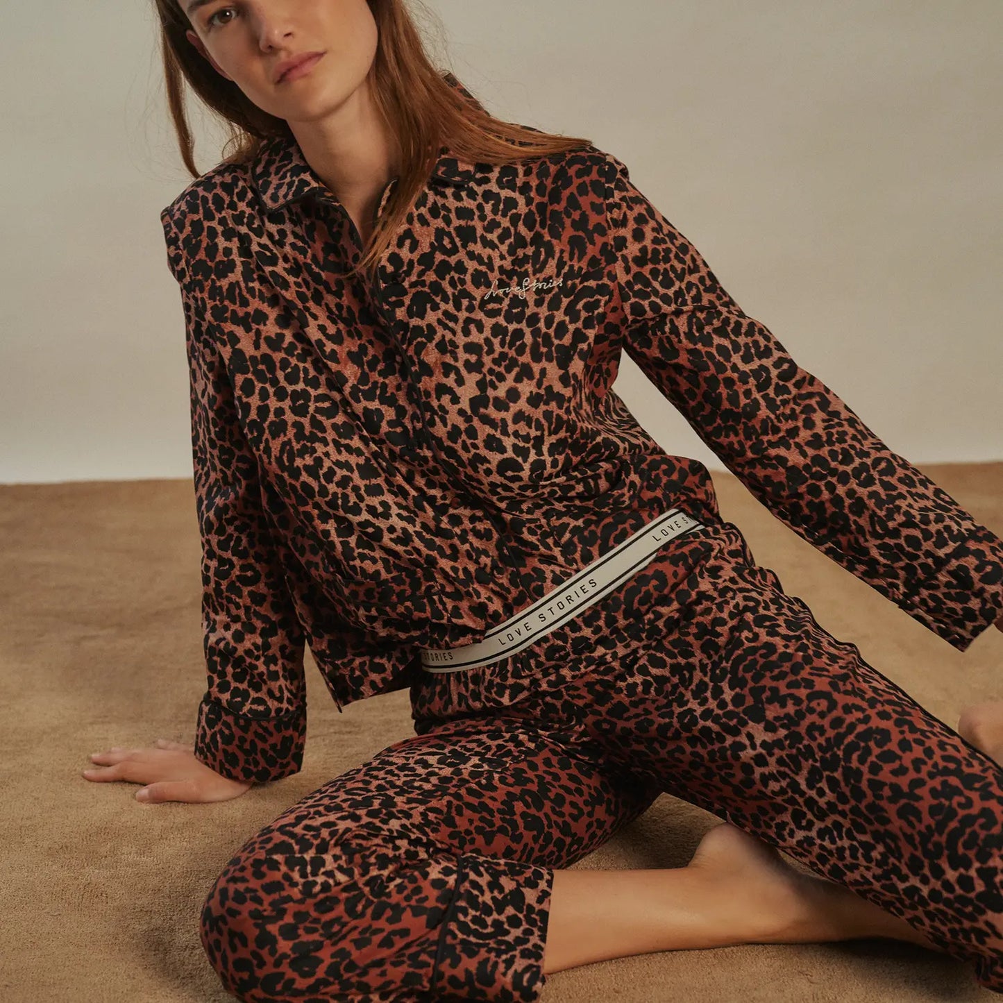 Love Stories Joe + Weekend pyjama set - leopard - Lingerie Valentijn